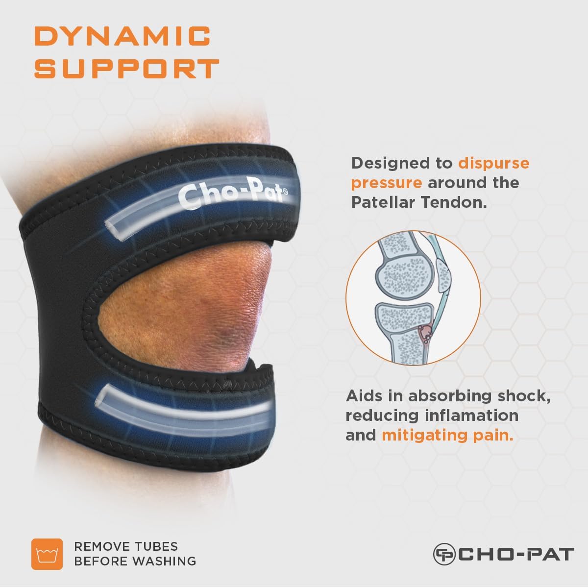 Cho-Pat Dual Action Double-Layer Adjustable Knee Strap for Patellar Tendon Pain

