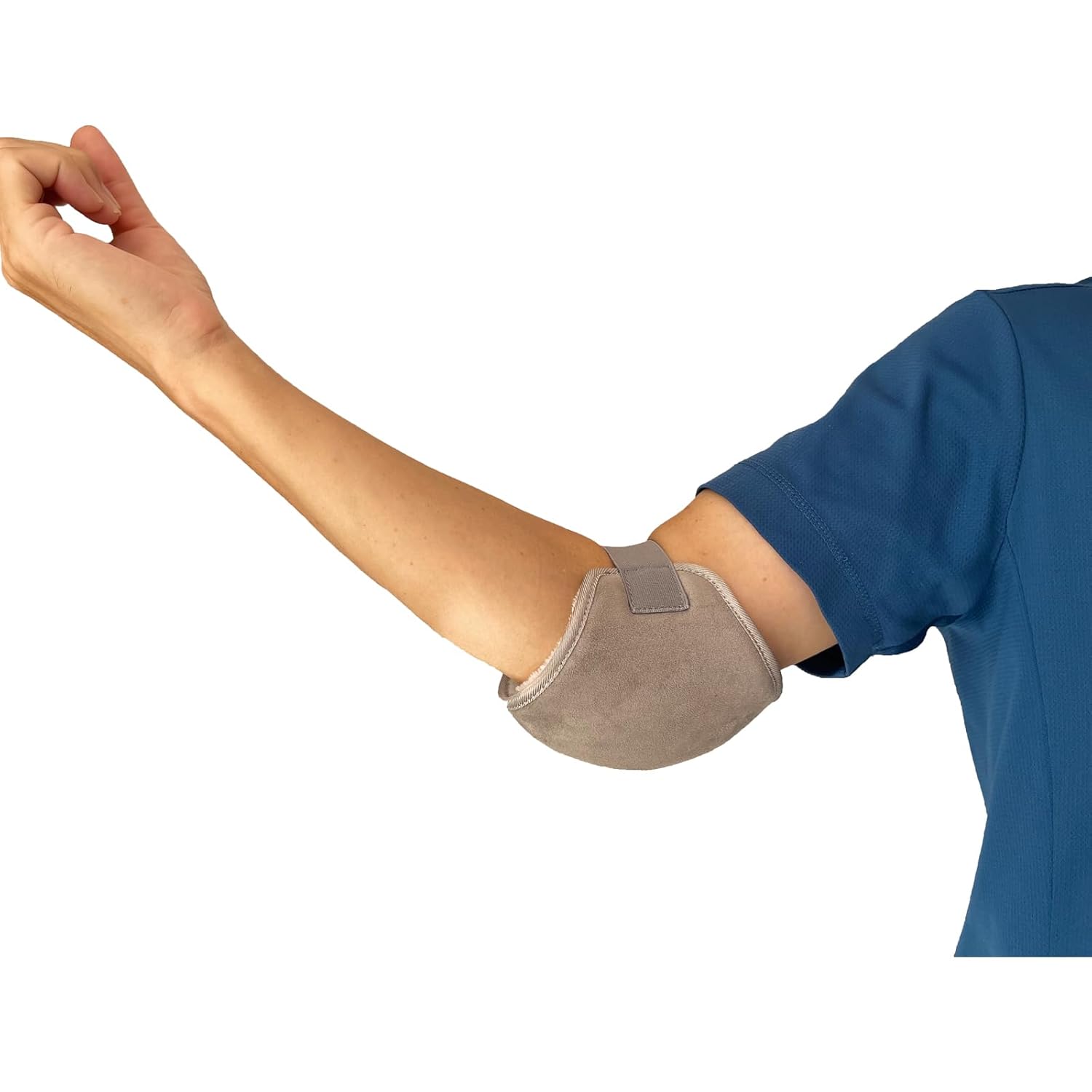 Plush Sheepskin Elbow Pressure Sore Protector Pads Adjustable Arm Sleeves

