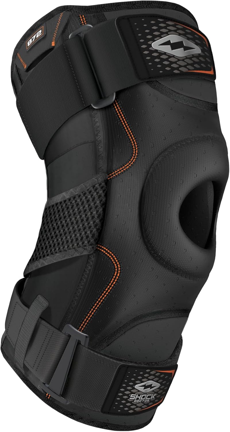 Shock Doctor Knee Brace Compression Sleeve with Side Stabilizers and Patellar Support

