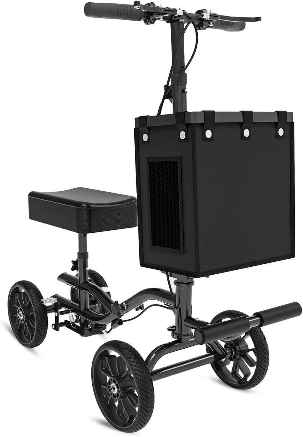 Lightweight Knee Scooter Walker, Foldable Adjustable for Foot Surgery, Detachable Basket

