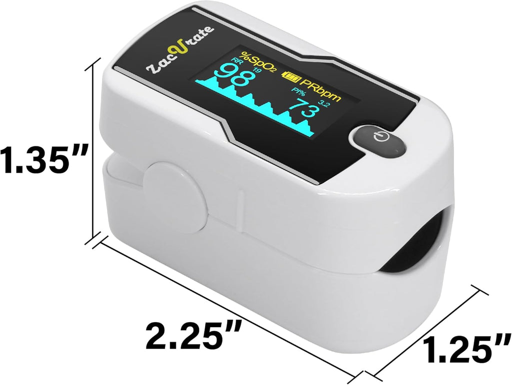 Zacurate 500E-B Wireless Bluetooth Fingertip Pulse Oximeter with App, SpO2 & Heart Rate


