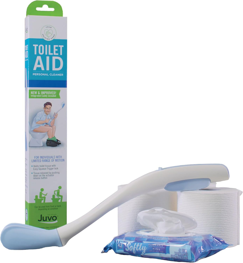 Juvo Personal Wiping Tool with Hygienic Cover, 18-Inch Reach Wand

