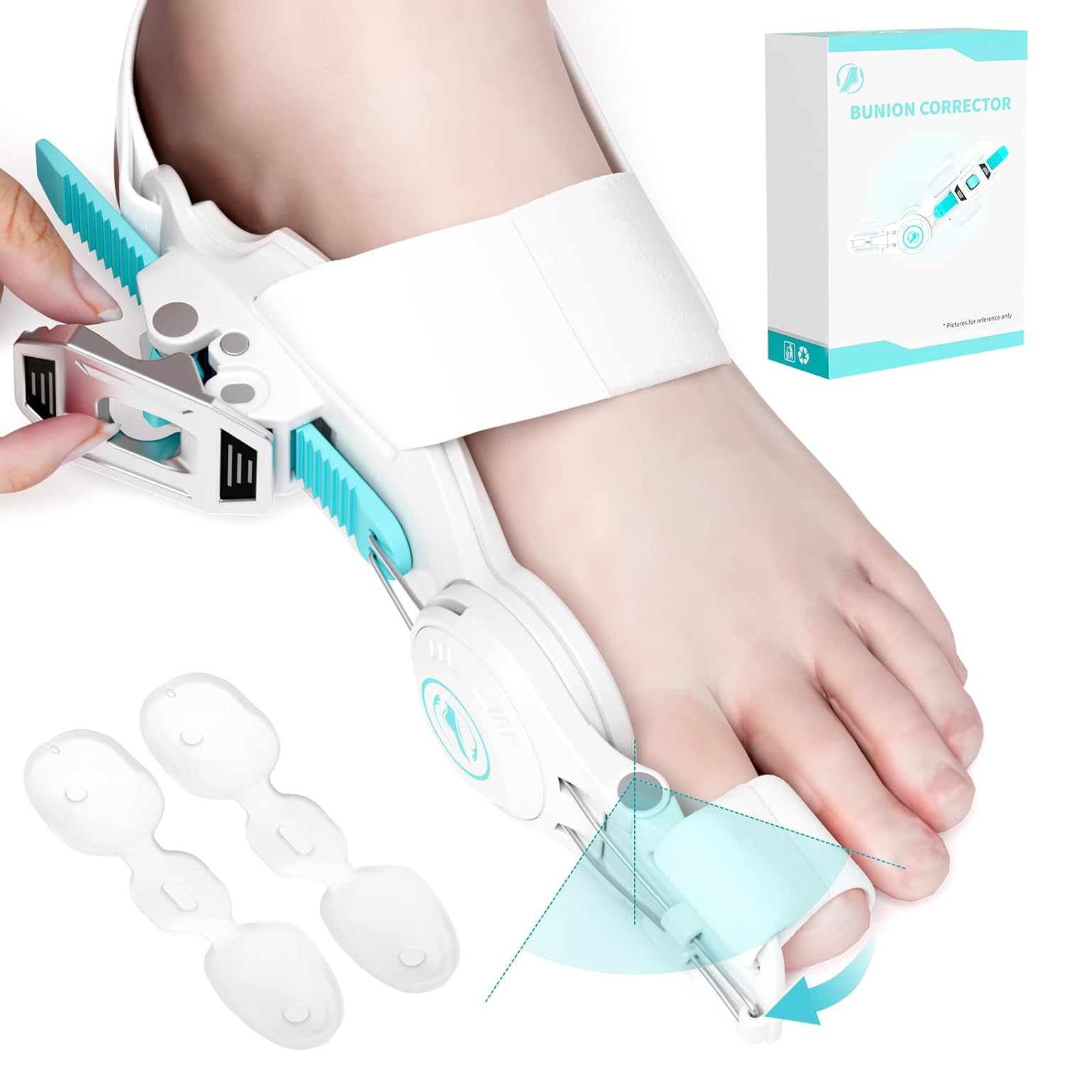 Kutain Adjustable Bunion Corrector for Women & Men, Orthopedic Toe Separator Splint

