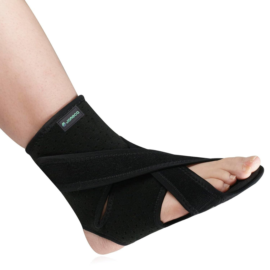 JOMECA Drop Foot Brace with Adjustable Soft AFO Dual Forefoot Support Plates

