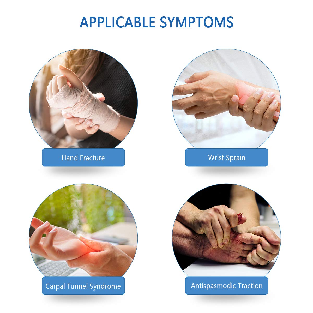 OSK Soft Functional Resting Hand Splint for Flexion Contractures Stroke Night Brace

