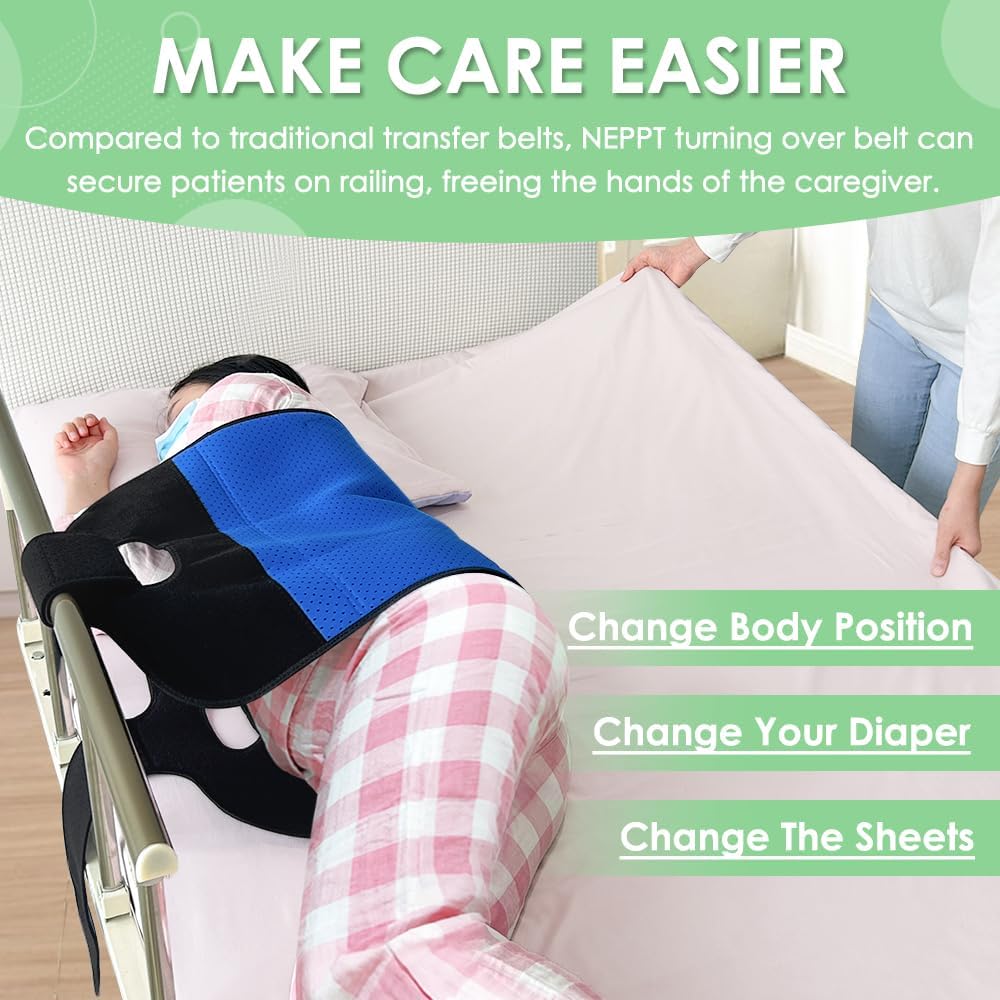 Patient Turning Transfer Belt Medical Sling for Bedridden Seniors Bed Positioning

