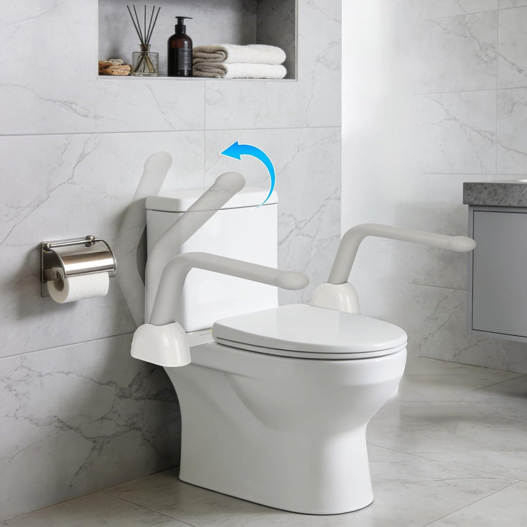 Toilet Safety Rails for Seniors, Sturdy Handicap Toilet Safety Frame, Seat Handles

