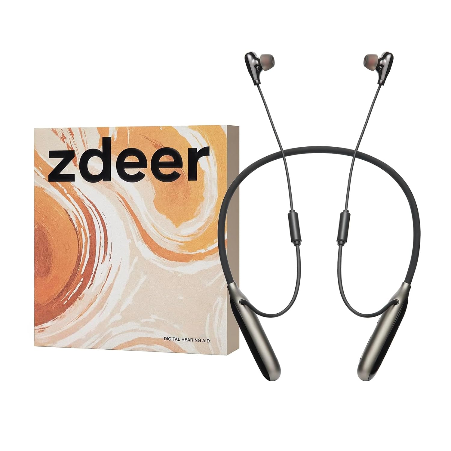 ZDEER OTC Hearing Aids for Seniors Dual-Chip Rechargeable Noise Reduction Neckband

