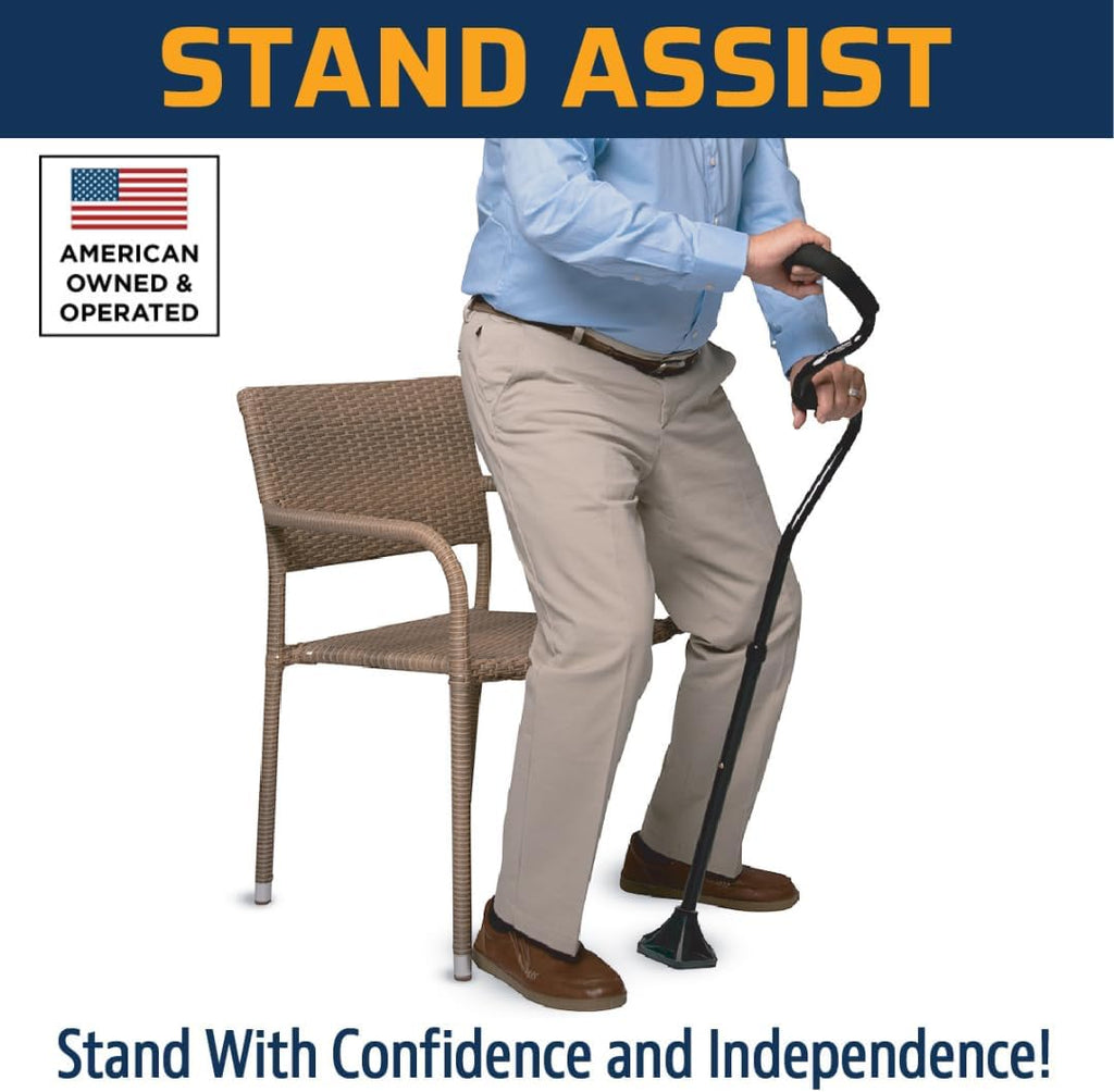 StrongArm Comfort Forearm Brace Adjustable Walking Cane, Lightweight Support

