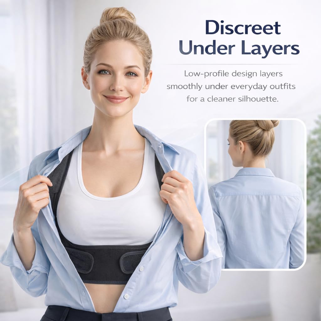 Adjustable Women’s Posture Corrector Upper-Back Brace for Shoulder and Slouching

