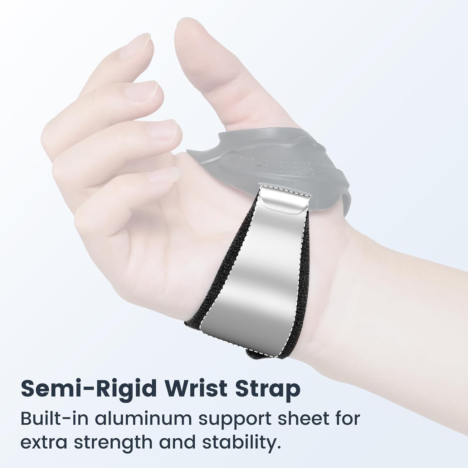 CMC Thumb Support Brace with Firm Wrist Strap, Dual-Density CMC Joint Stabilizer

