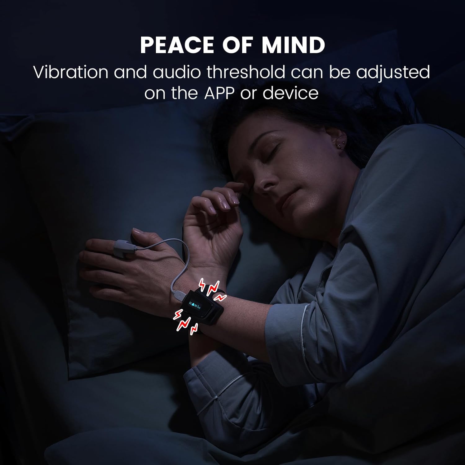 Wellue Wrist Pulse Oximeter with Bluetooth, Rechargeable SPO2 Monitor, Audio Alerts

