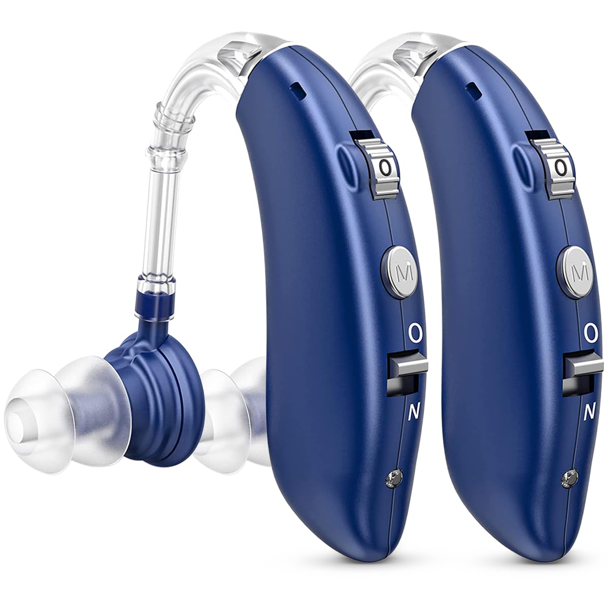 Rechargeable OTC Over-Ear Hearing Aids for Seniors with Noise Reduction, Fast Charging

