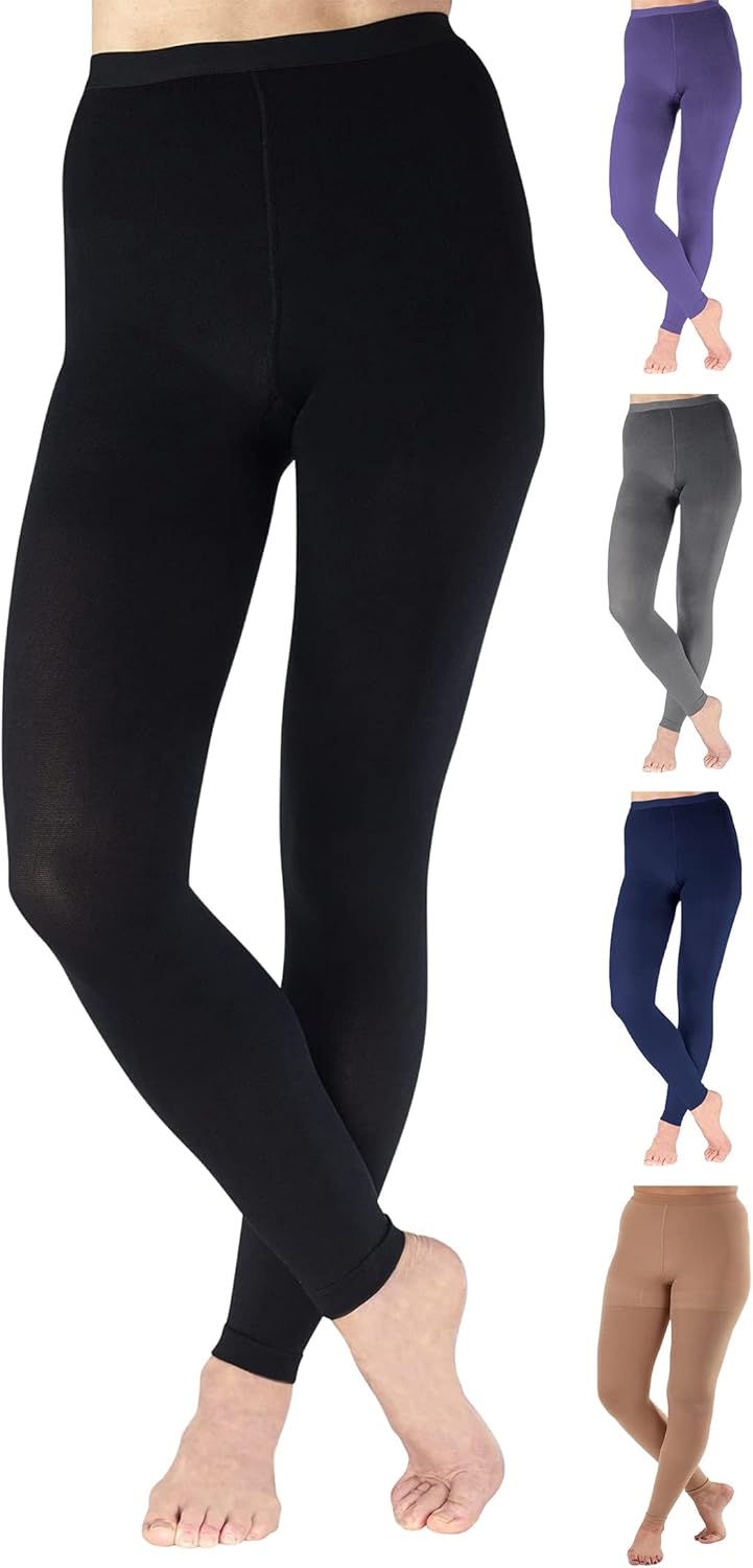 Extra Wide Compression Leggings for Women 20-30mmHg Footless Support Stockings

