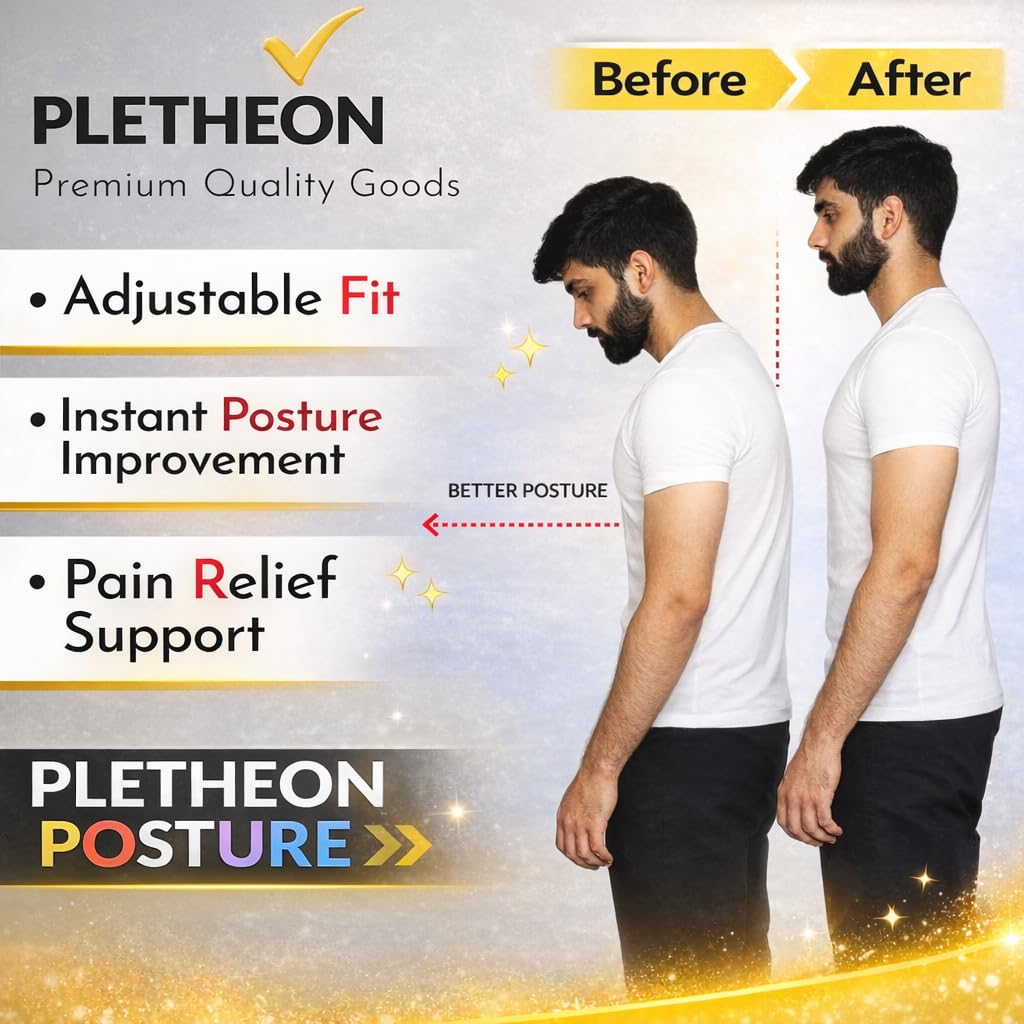Posture Corrector for Men and Women, Adjustable Upper Back Shoulder Brace


