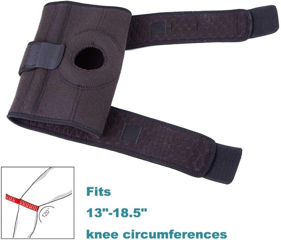 Patella Knee Brace Adjustable Neoprene Open Sleeve with Side Stabilizers

