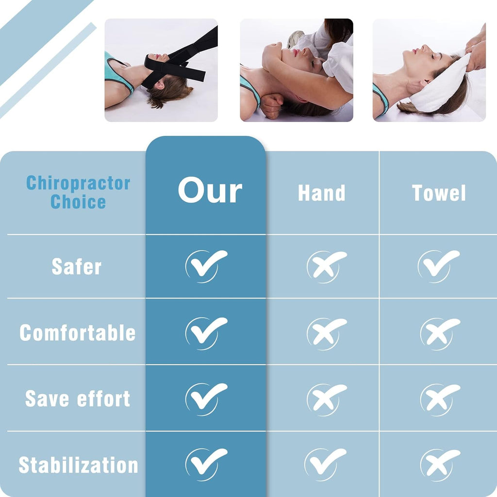 Neck Stretcher Strap for Cervical Traction, Spine Chiropractic Decompression Tool

