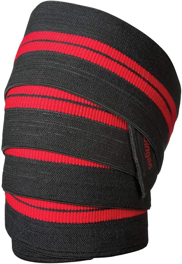 Harbinger Red Line 78-Inch Knee Wraps for Weightlifting, Pair

