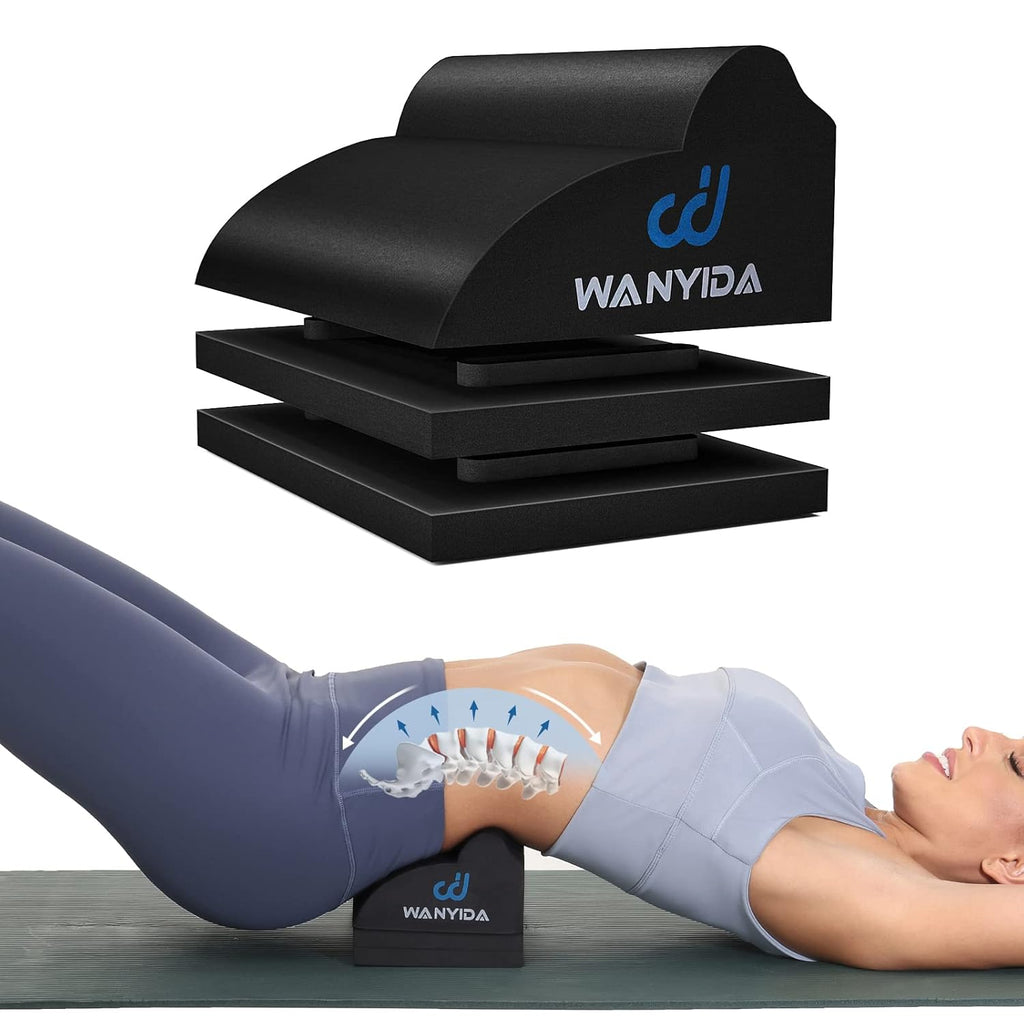 WANYIDA Lumbar Traction Roll Device, Back Stretcher for Lower Back Pain Relief

