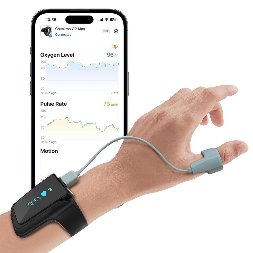 Continuous Wrist Pulse Oximeter with Bluetooth, SpO2 and Pulse Rate Tracking

