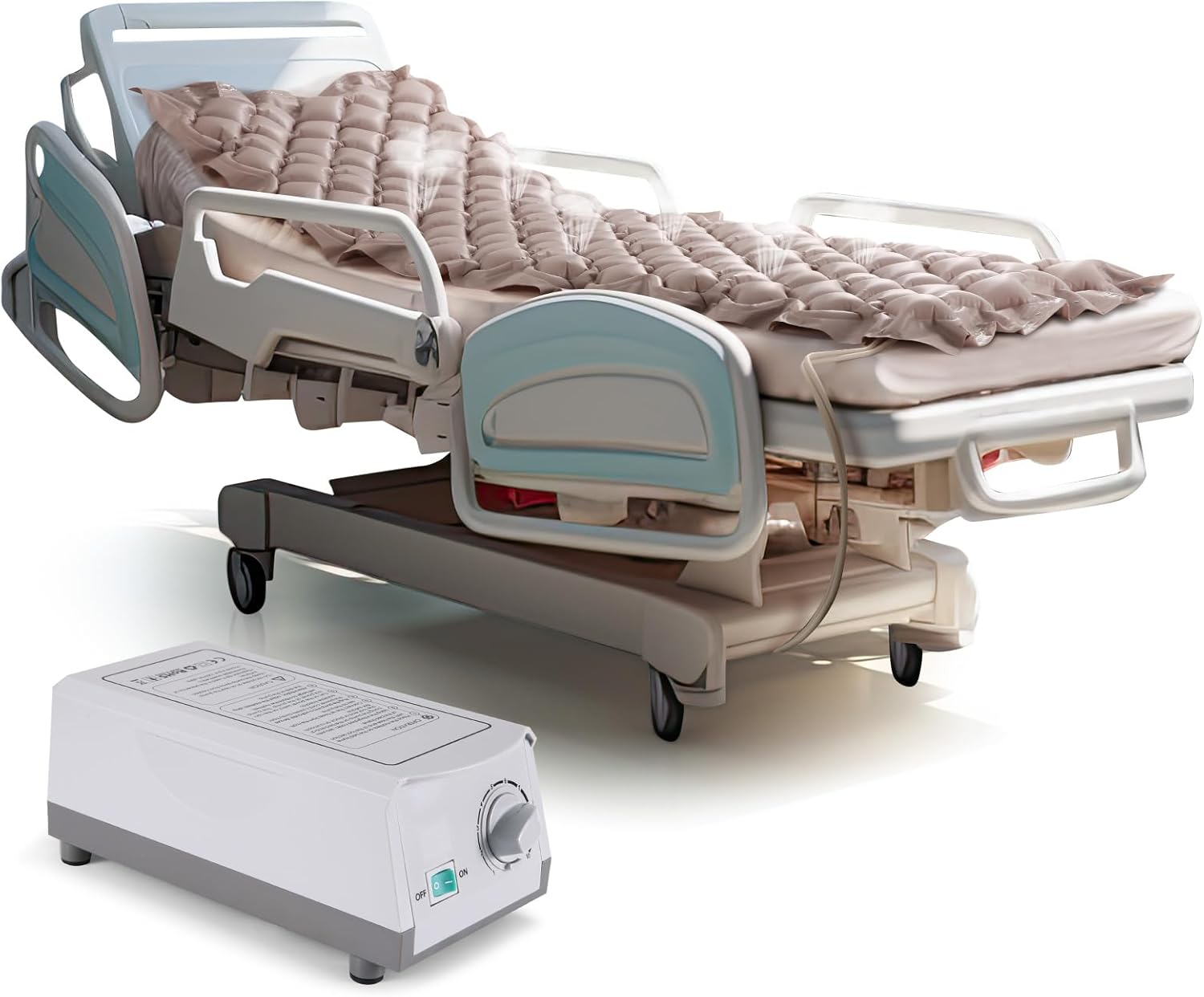 Careboda Alternating Pressure Mattress Pad with Quiet Pump Anti-Decubitus Air Pad

