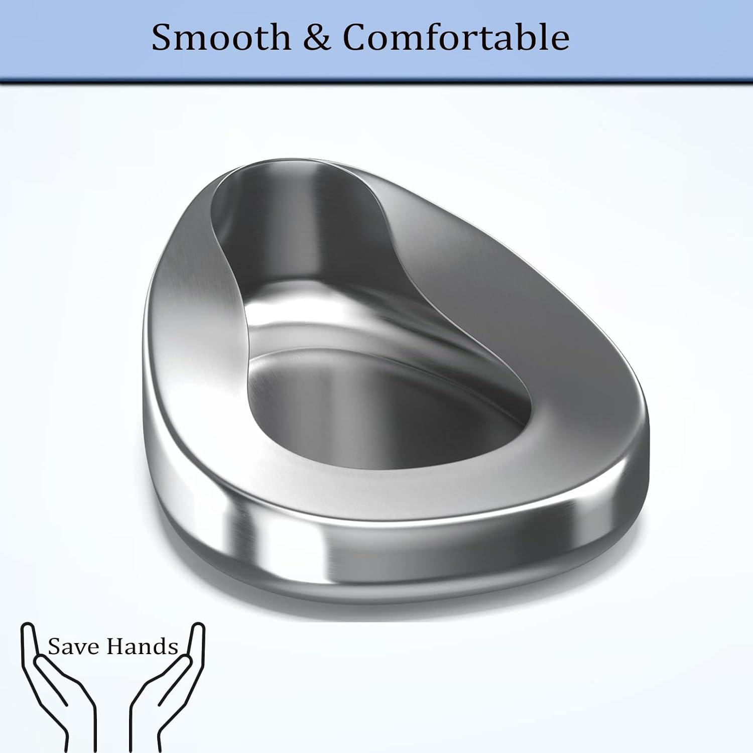 AAproTools Stainless Steel Bedpan Heavy Duty Smooth Contoured Bedpans

