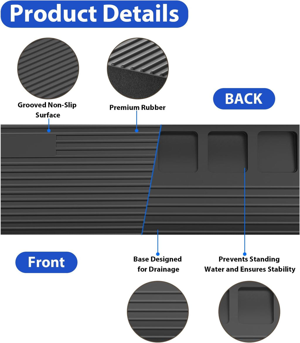 35.5 in Rubber Threshold Ramp for Doorways, Wheelchairs, Walkers & Scooters

