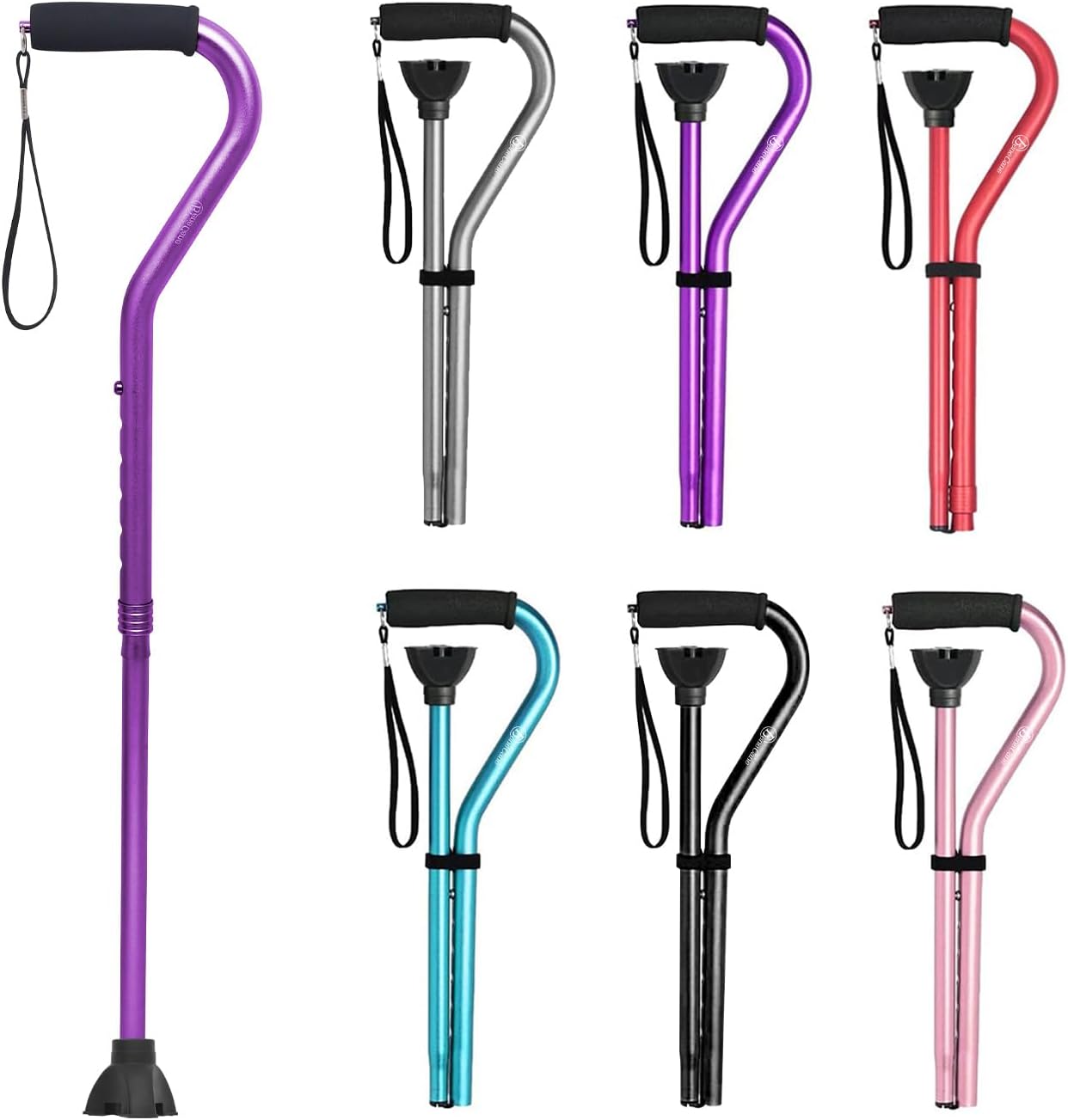 BeneCane Adjustable Walking Cane with Offset Cushioned Handle, Lightweight Mobility Aid


