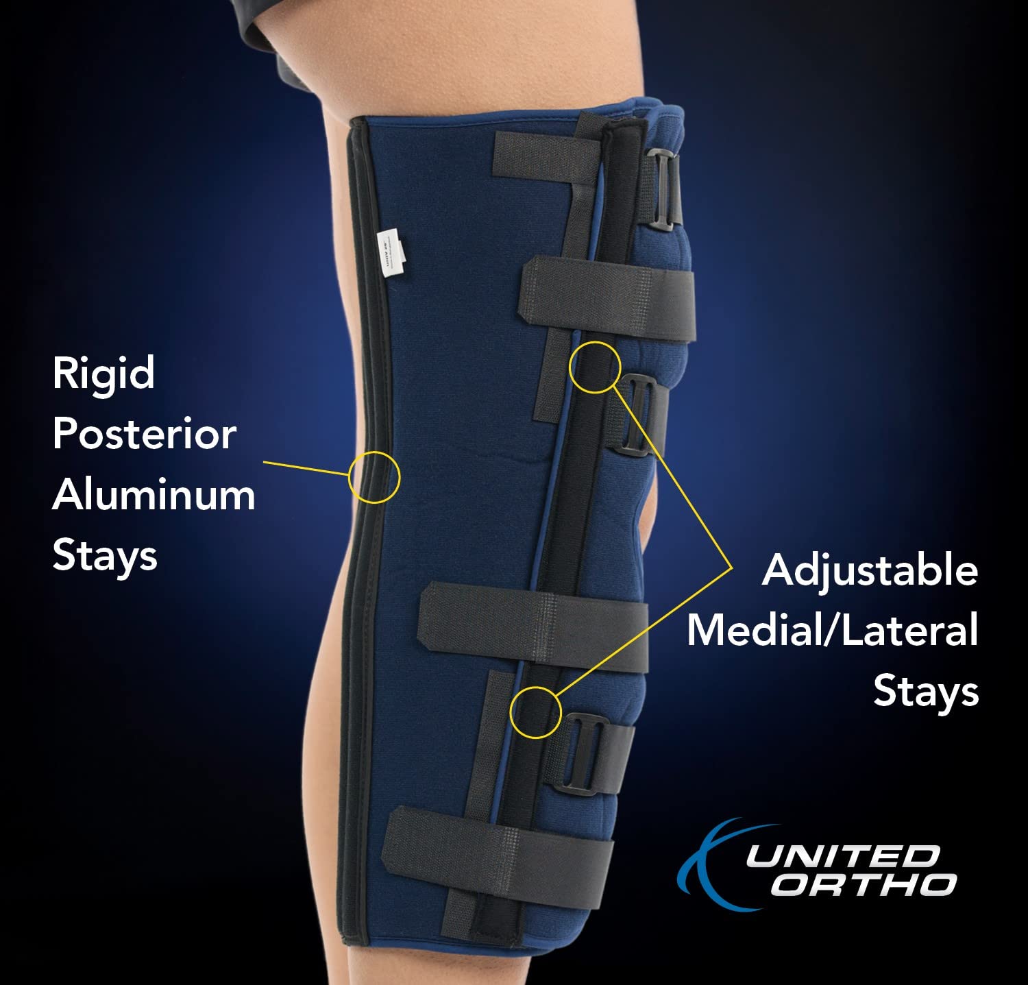 United Ortho 61016 3-Panel Knee Immobilizer Brace

