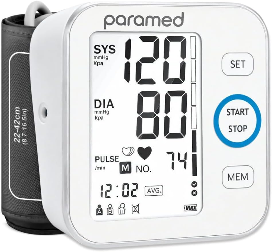 Paramed Automatic Upper Arm Blood Pressure Monitor with LCD Cuff 8.7-16.5 in

