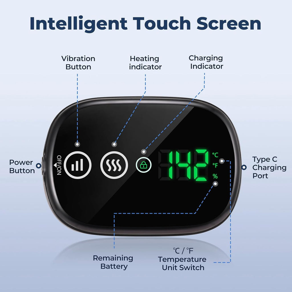 HOMRELEXA Cordless Heated Knee Massager 3-in-1 Knee Pad with Heat and Vibration

