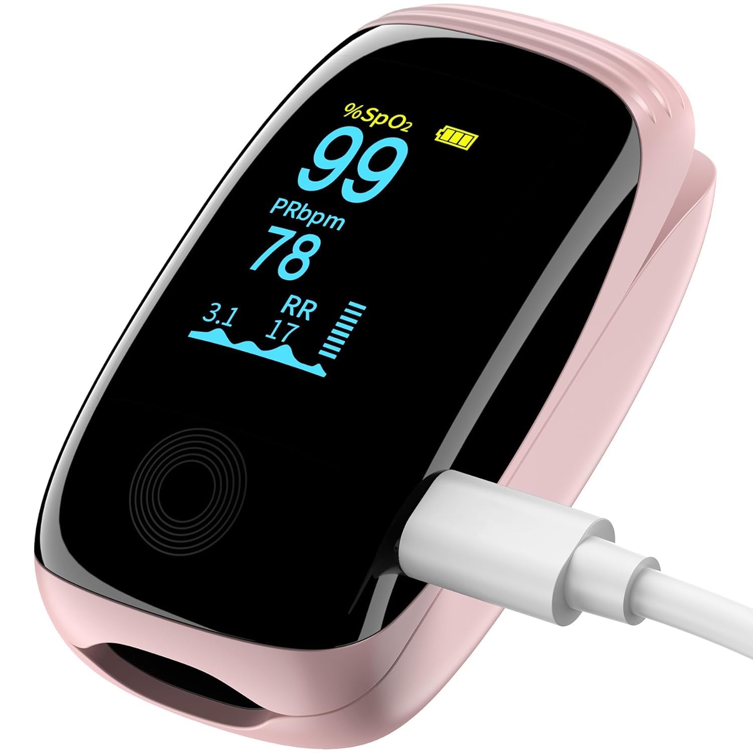 Finger Pulse Oximeter Fingertip Blood Oxygen Saturation Monitor with Lanyard TY07

