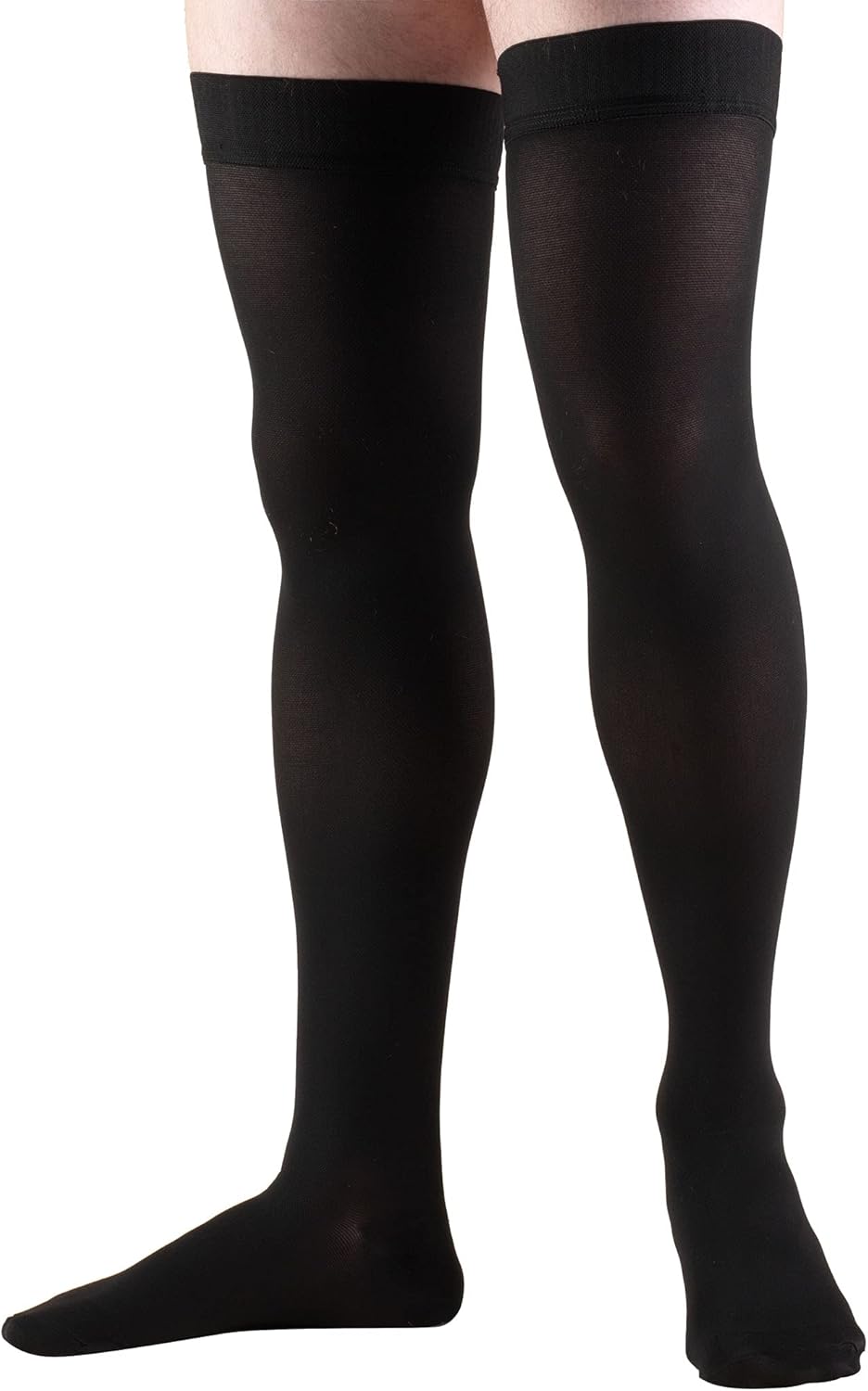Truform 20-30 mmHg Compression Stockings, Thigh High Dot Top Closed Toe

