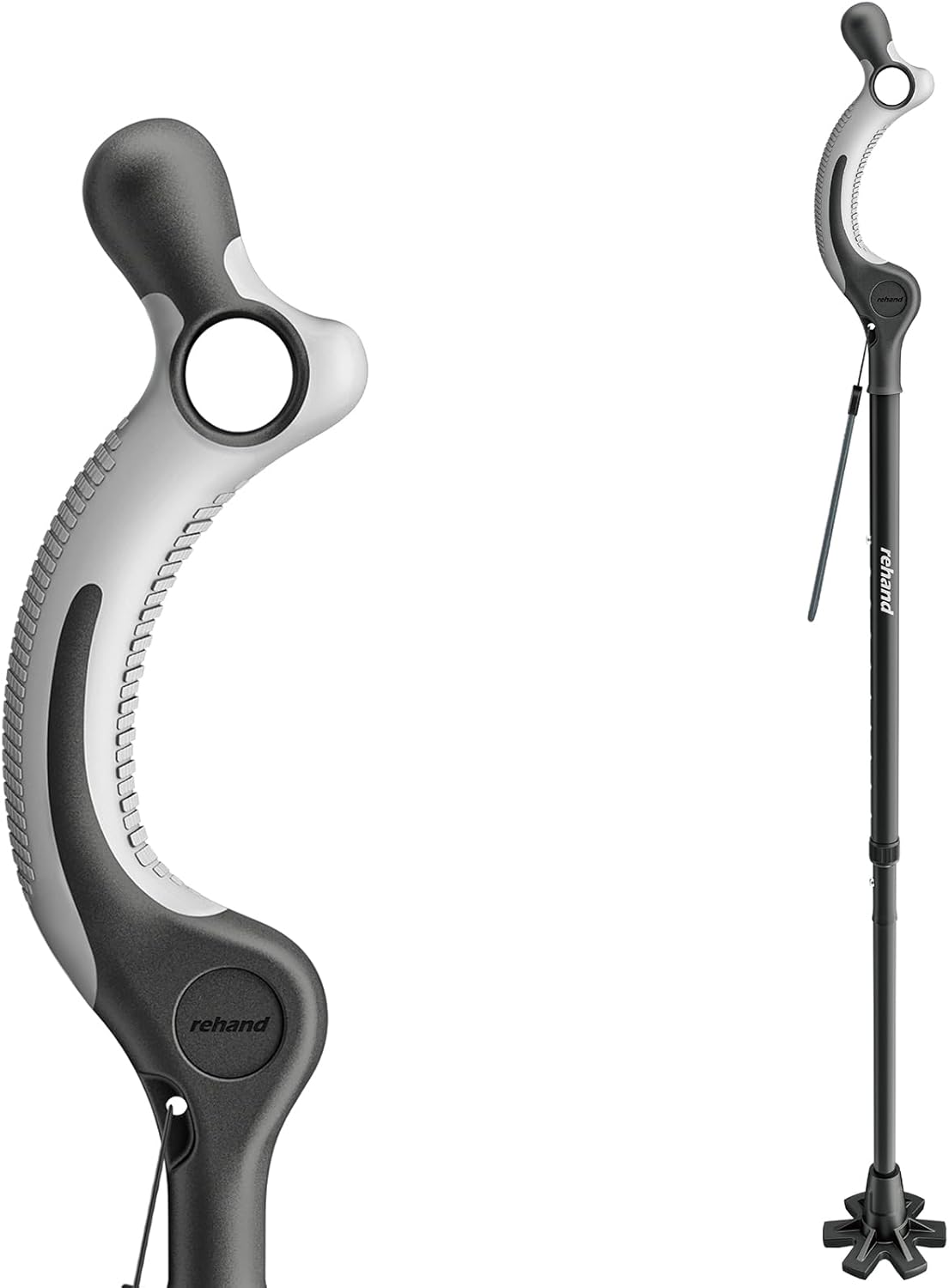 REHAND Adjustable Walking Cane for Seniors, Ergonomic Anti-Slip Grip, Foldable

