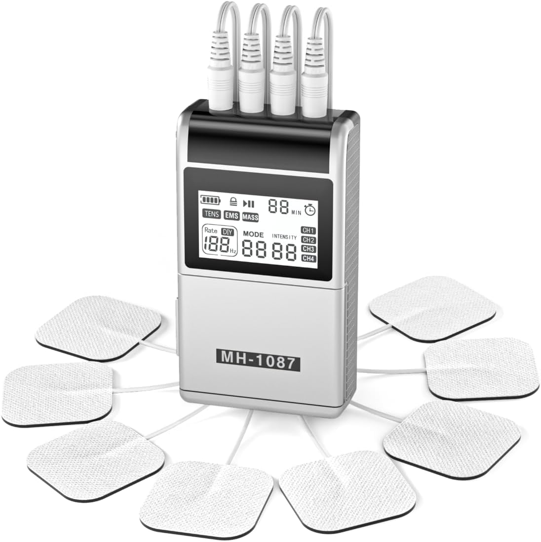 TENS EMS Muscle Stimulator Unit, Dual-Channel Electronic Pulse Massager

