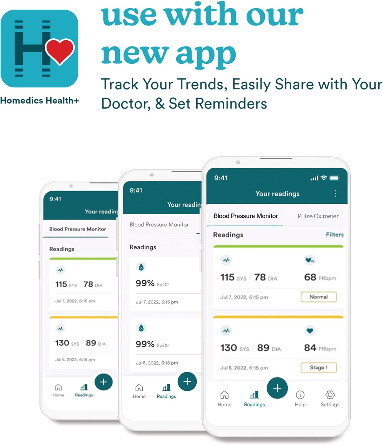 HoMedics 700 Series Arm Blood Pressure Monitor with Bluetooth App Sync

