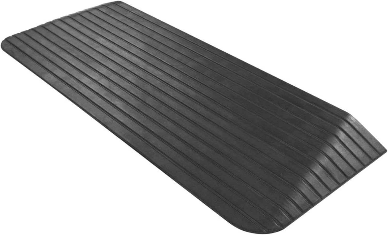 Silver Spring Solid Rubber Threshold Ramp for Wheelchairs, 1500 lb Capacity

