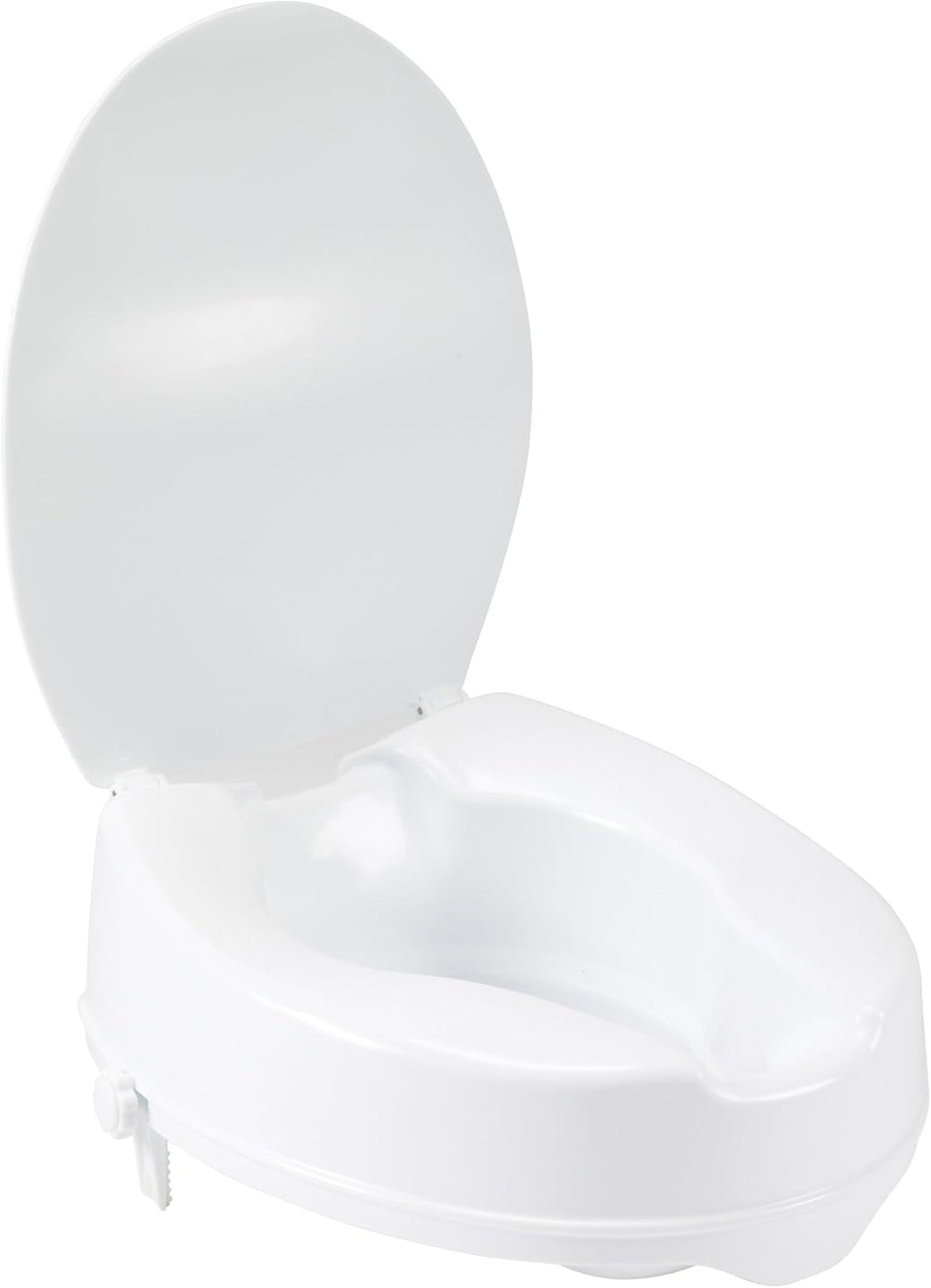 Drive Medical Raised Toilet Seat with Locking Lid, Standard Toilet Seat

