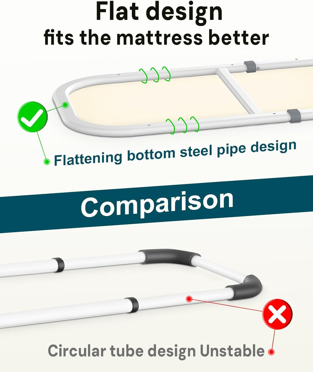ONTHEWEI Bed Rails for Elderly Adults Safety, Dual Non-Slip Handle, Storage Pouch

