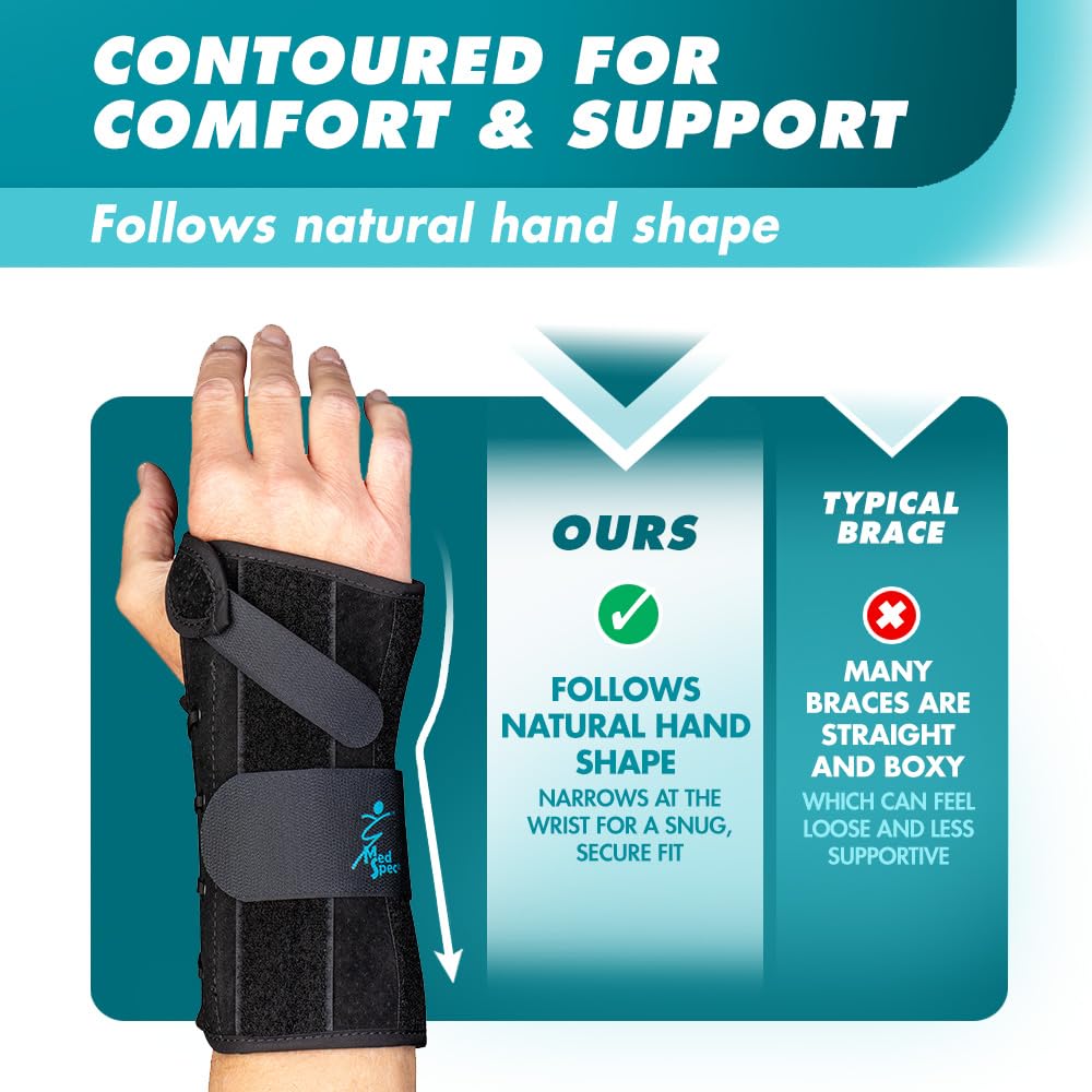 Med Spec 8" Wrist Lacer Wrist Brace with Adjustable Lacing, Dual Stays

