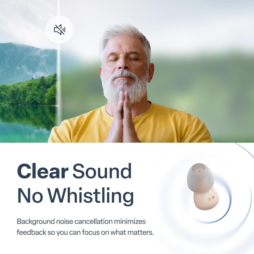 Audien Atom Pro 2 OTC Rechargeable Hearing Aid with Wireless Charging Case

