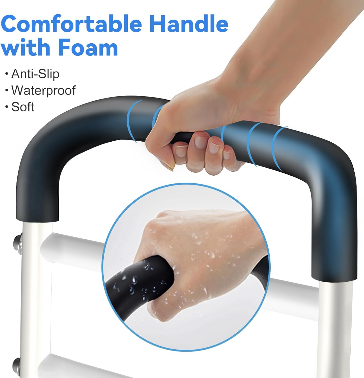 KingPavonini Bed Rails for Elderly Adults Safety, Adjustable Bed Assist with Handle

