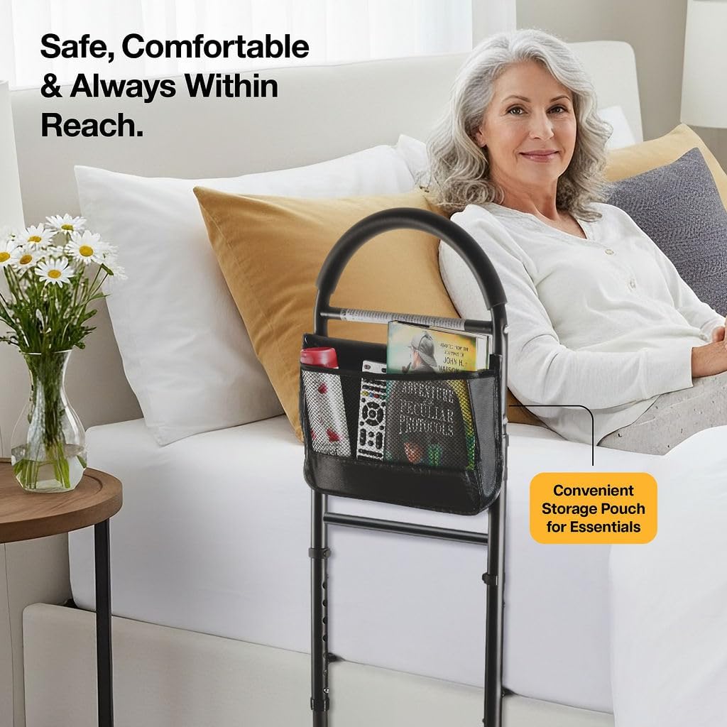 Medical King Adjustable Bed Assist Rails for Seniors, Non-Slip Safety Bed Rail

