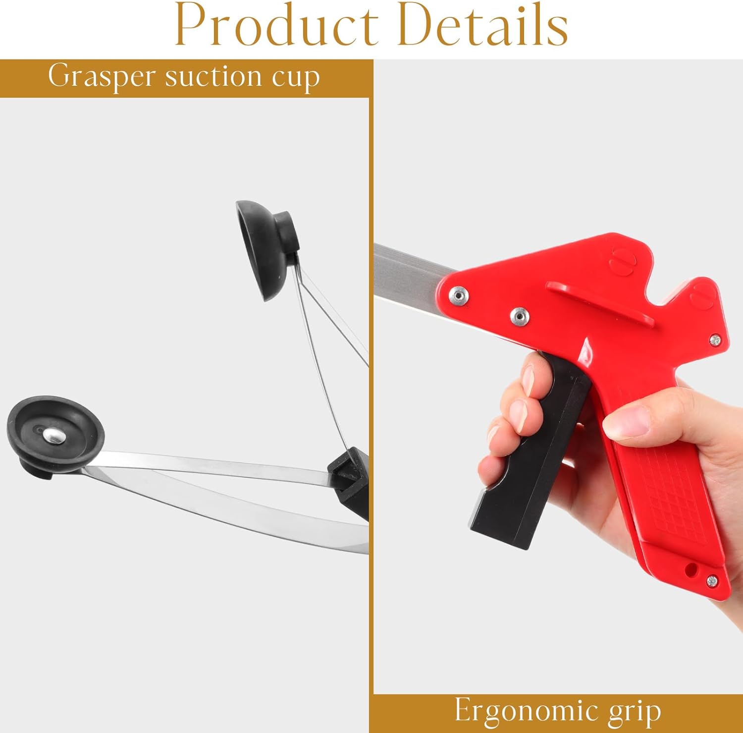 Sabary Suction Cup Reacher Grabber Tool, Non-slip Claw Trash Picker, 10-Pack

