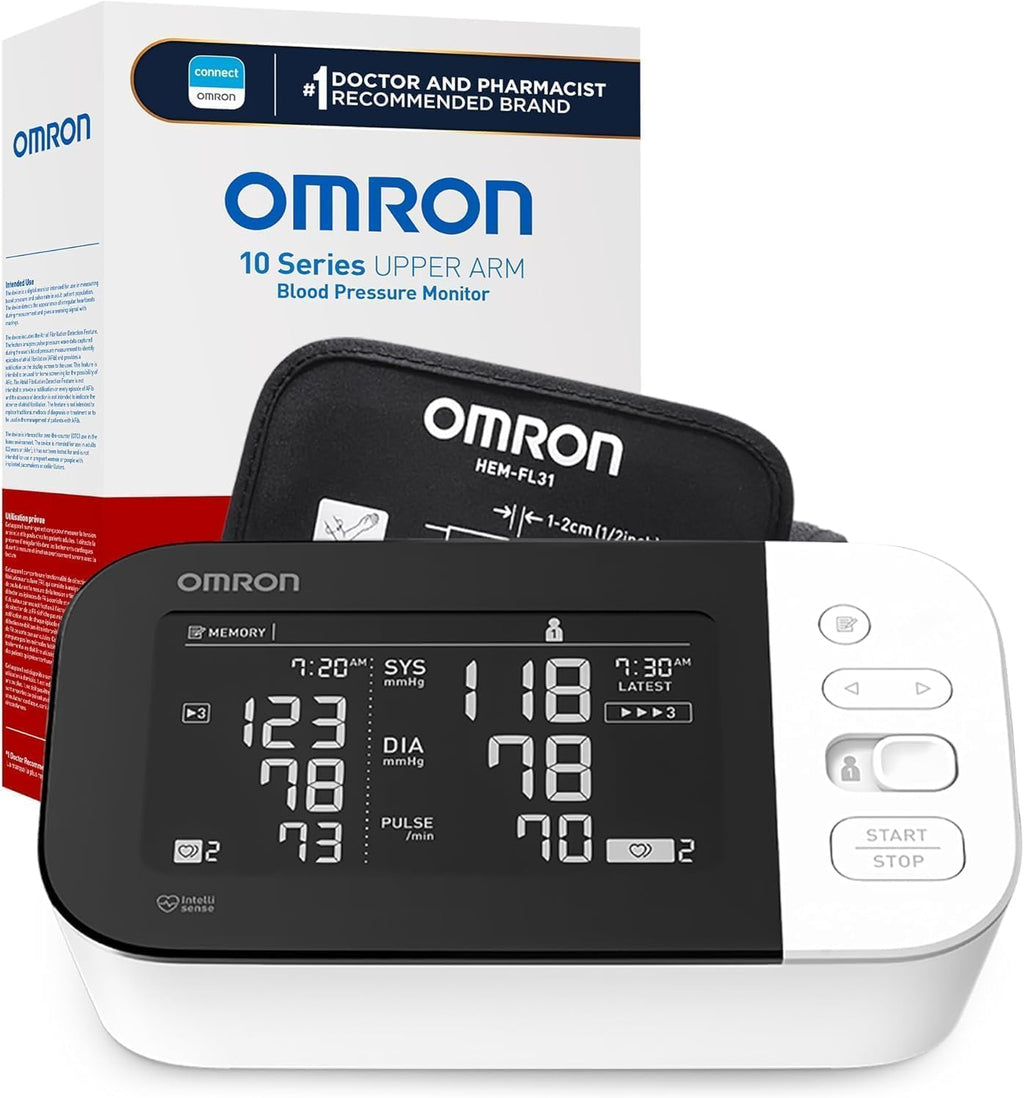 OMRON 10 Series Upper Arm Blood Pressure Monitor with Bluetooth and TruRead Technology

