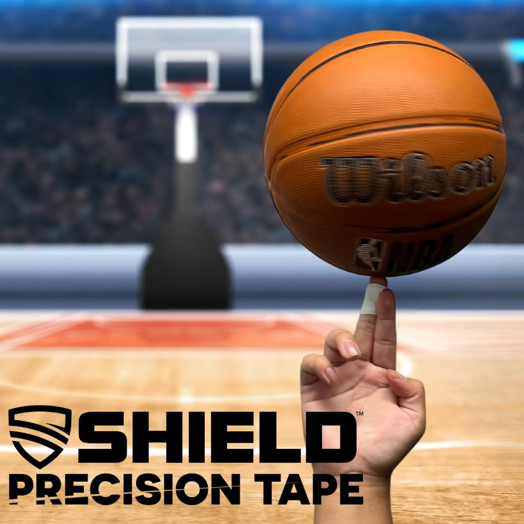 SHIELD Athletic Tape Precision Cotton, Strong Adhesive, No-Residue, 12 Pack

