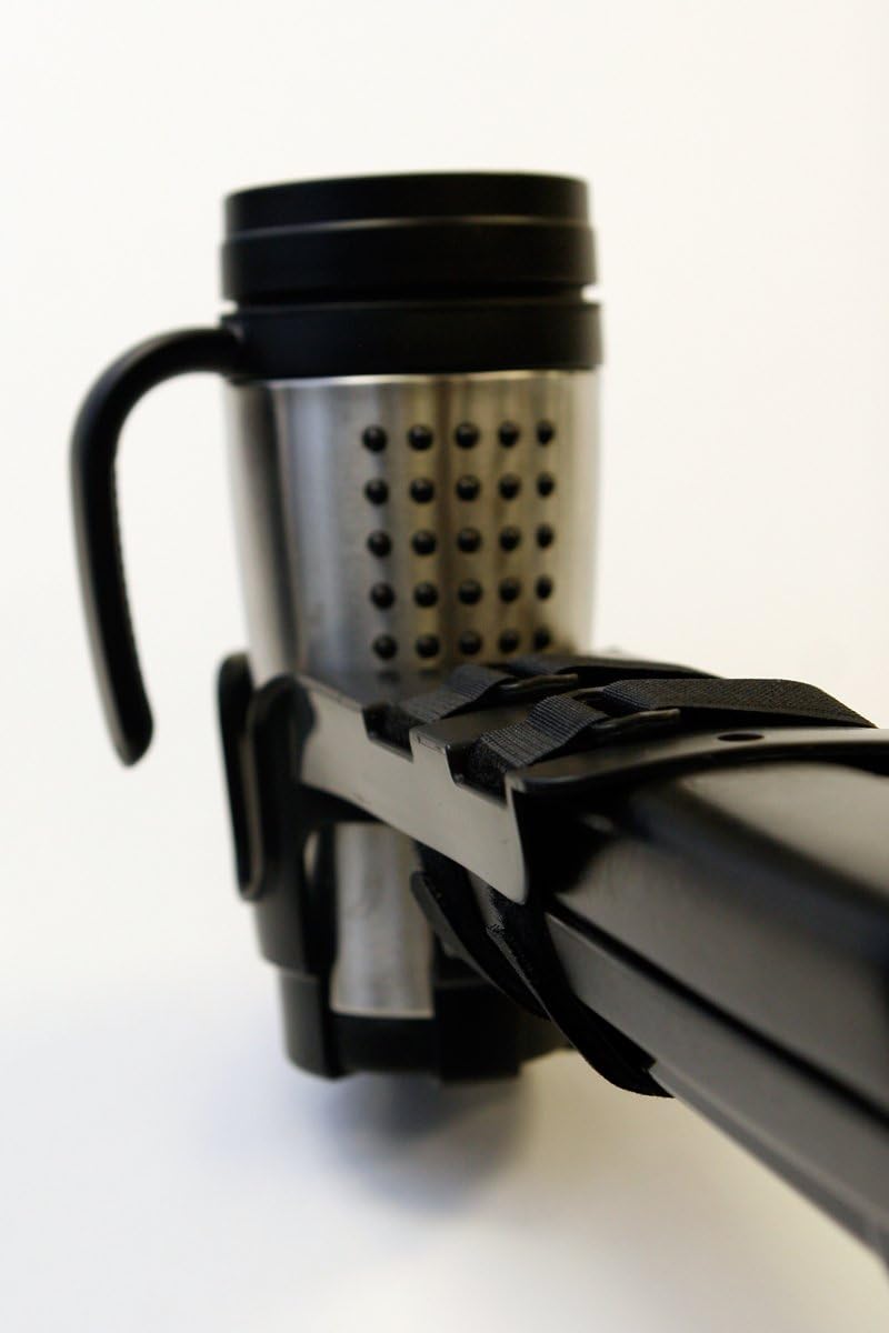 Nearly Universal Wheelchair Cup Holder for Electric Wheelchairs and Mobility Scooters

