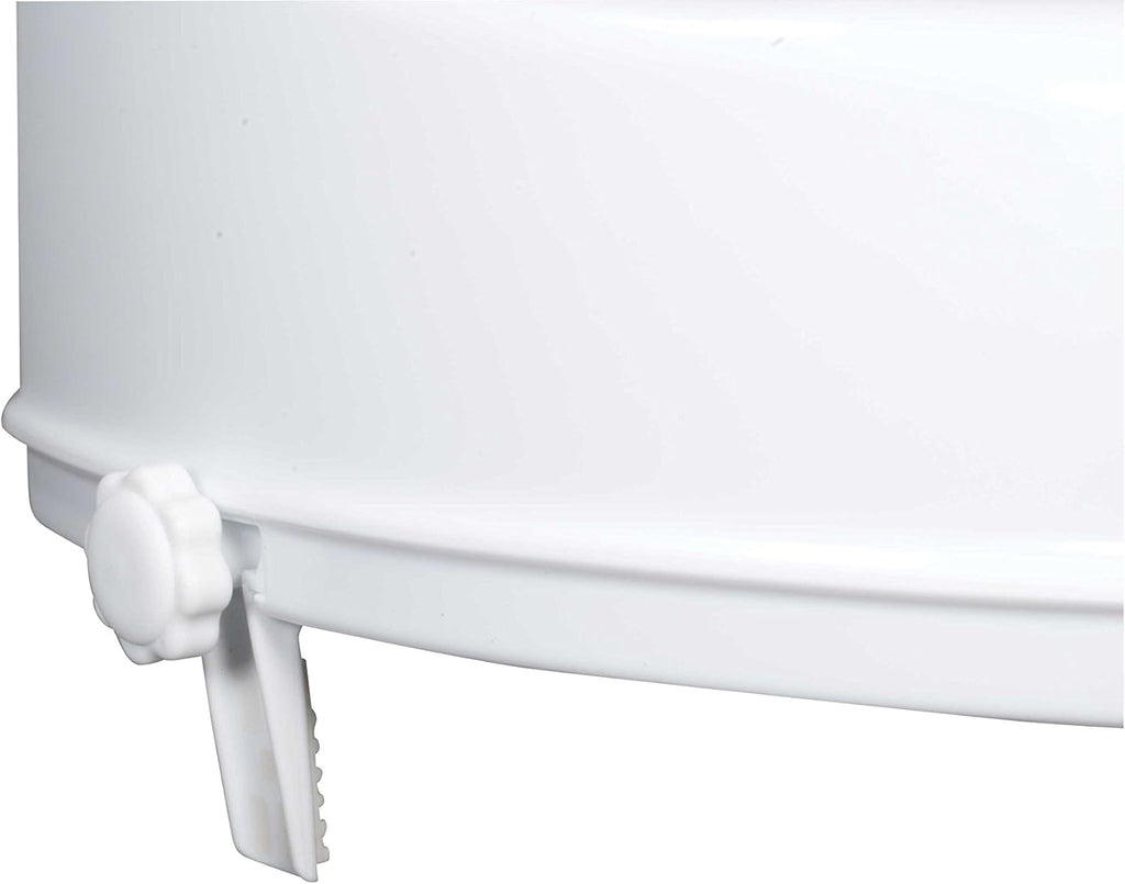 Drive Medical Raised Toilet Seat with Locking Lid, Standard Toilet Seat

