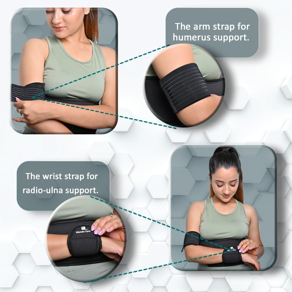 Wonder Care Shoulder Immobilizer Arm Sling Elastic Brace for Clavicle Collar Bone

