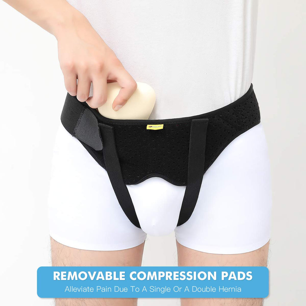 Tenbon Inguinal Hernia Belt for Men & Women, Adjustable Groin Support with Pads

